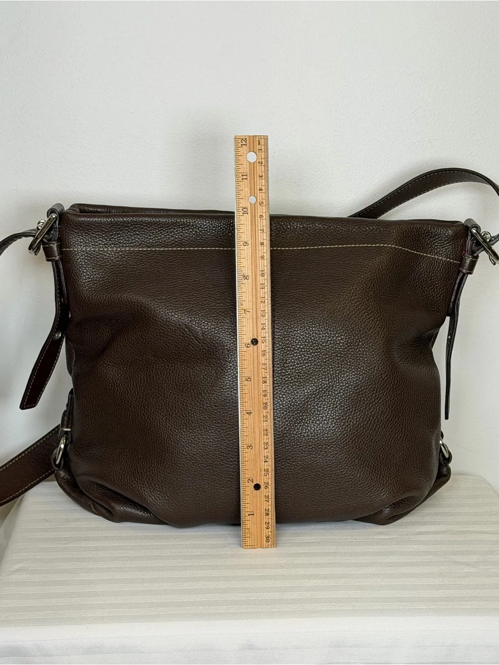 Coach Convertible Hobo/Shoulder/Crossbody Bag Timeless Brown Pebbled Leather